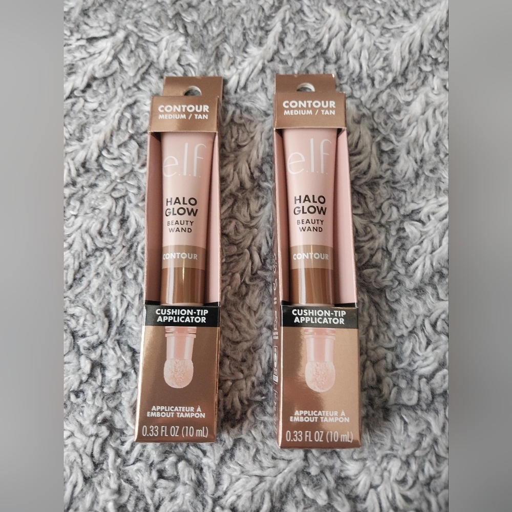 2 ELF Halo glow contour wands in tan/medium